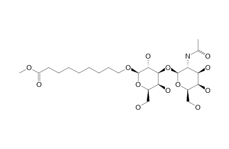 8-METHOXYCARBONYLOCTYL-3-O-(2-N-ACETAMIDO-2-DEOXY-ALPHA-D-GALACTOPYRANOSYL)-BETA-D-GALACTOPYRANOSIDE;A-DISACCHARIDE