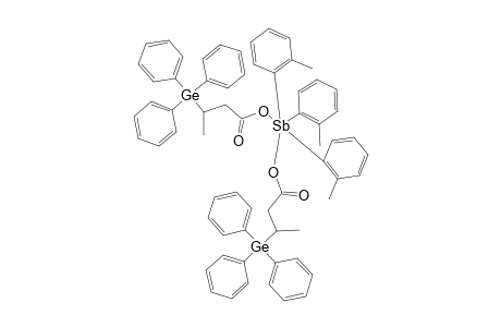 BIS-[3-TRIPHENYLGERMYL-(3-METHYL)-PROPIONATO]-TRI-ORTHO-TOLYLANTIMONY-(V)