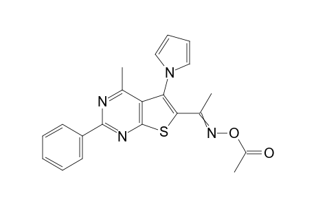 1-(4-Methyl-2-phenyl-5-(1H-pyrrol-1-yl)thieno[2,3-d]pyrimidin-6-yl)ethanone O-acetyl oxime