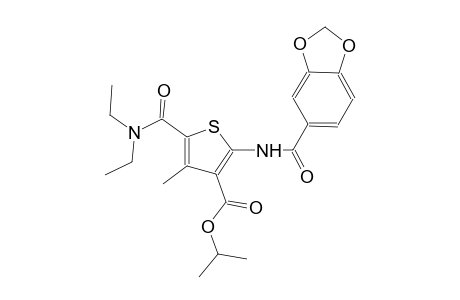 isopropyl 2-[(1,3-benzodioxol-5-ylcarbonyl)amino]-5-[(diethylamino)carbonyl]-4-methyl-3-thiophenecarboxylate