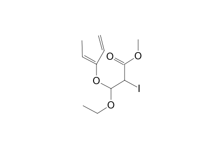 Methyl 3-ethoxy-2-iodo-3-[(1-vinyl-1-propenyl)oxy]propanoate