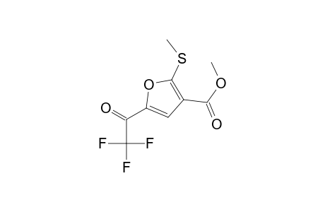 3-Furancarboxylic acid, 2-(methylthio)-5-(trifluoroacetyl)-, methyl ester