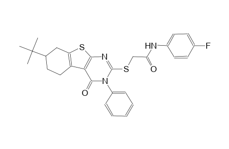 2-[(7-tert-butyl-4-oxo-3-phenyl-3,4,5,6,7,8-hexahydro[1]benzothieno[2,3-d]pyrimidin-2-yl)sulfanyl]-N-(4-fluorophenyl)acetamide