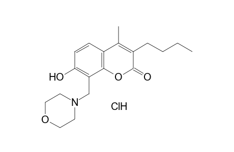 3-butyl-7-hydroxy-4-methyl-8-(morpholinomethyl)coumarin, hydrochloride