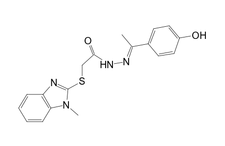 acetic acid, [(1-methyl-1H-benzimidazol-2-yl)thio]-, 2-[(E)-1-(4-hydroxyphenyl)ethylidene]hydrazide