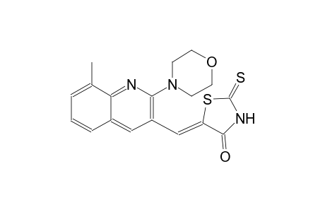 (5Z)-5-{[8-methyl-2-(4-morpholinyl)-3-quinolinyl]methylene}-2-thioxo-1,3-thiazolidin-4-one