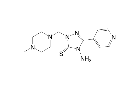 4-Amino-2-[(4-methylpiperazin-1-yl)methyl]-5-pyridin-4-yl-2,4-dihydro-3H-1,2,4-triazole-3-thione