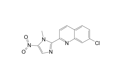 7-Chloranyl-2-(1-methyl-5-nitro-imidazol-2-yl)quinoline