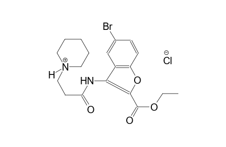 piperidinium, 1-[3-[[5-bromo-2-(ethoxycarbonyl)-3-benzofuranyl]amino]-3-oxopropyl]-, chloride