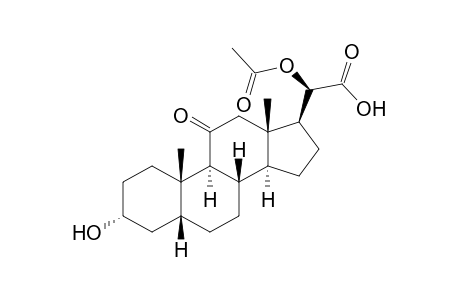 3α,20α-dihydroxy-11-oxo-5β-pregnan-21-oic acid, 20-acetate