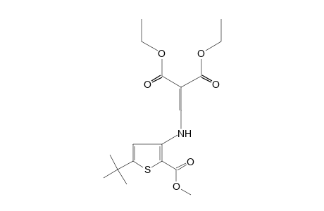 5-tert-butyl-[(2,2-dicarboxyvinyl)amino]-2-thiophenecarboxylic acid, 3,3-diethyl 2-methyl ester