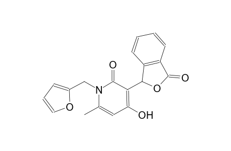 2(1H)-pyridinone, 3-(1,3-dihydro-3-oxo-1-isobenzofuranyl)-1-(2-furanylmethyl)-4-hydroxy-6-methyl-