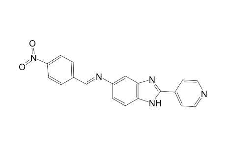 1H-benzimidazol-5-amine, N-[(E)-(4-nitrophenyl)methylidene]-2-(4-pyridinyl)-