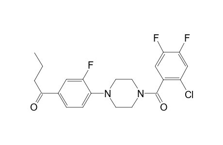 1-[4-[4-(2-chloro-4,5-difluoro-benzoyl)piperazino]-3-fluoro-phenyl]butan-1-one