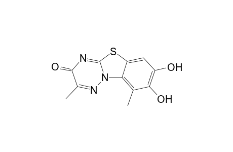 2,3-Dihydroxy-1,8-di-methyl-7H-thiazolo[3,2-b]-benzo[1,2,4]triazin-7-one