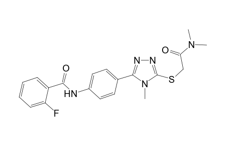 benzamide, N-[4-[5-[[2-(dimethylamino)-2-oxoethyl]thio]-4-methyl-4H-1,2,4-triazol-3-yl]phenyl]-2-fluoro-