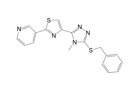 3-(benzylthio)-4-methyl-5-[2-(3-pyridyl)-4-thiazolyl]-4H-1,2,4-triazole