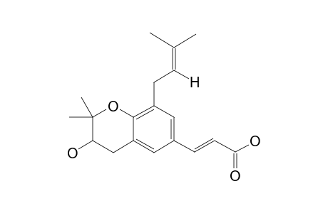 3-HYDROXY-2,2-DIMETHYL-8-PRENYLCHROMANE-6-PROPENOIC-ACID