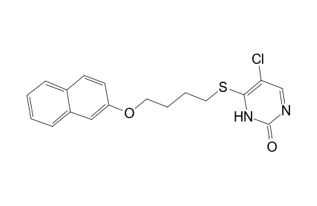 5-Chloro-4-([4-(2-naphthyloxy)butyl]sulfanyl)-2(1H)-pyrimidinone