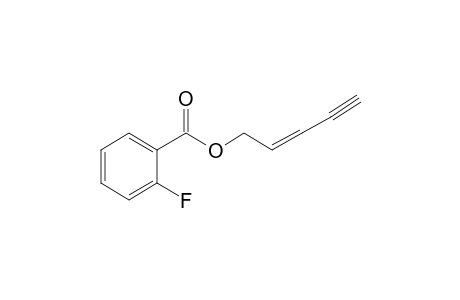 2-Fluorobenzoic acid, pent-2-en-4-ynyl ester