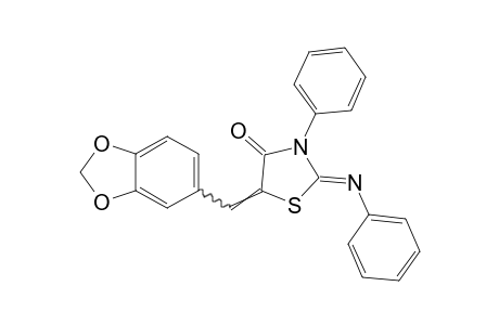 3-phenyl-2-(phenylimino)-5-piperonylidene-4-thiazolidinone