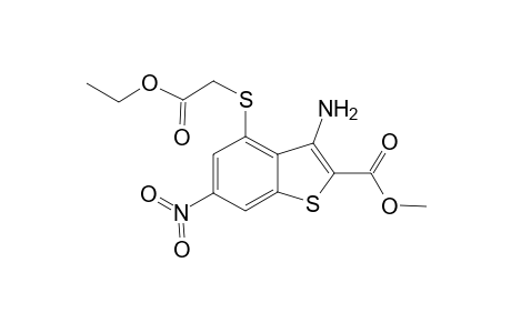 3-Amino-4-[(2-ethoxy-2-keto-ethyl)thio]-6-nitro-benzothiophene-2-carboxylic acid methyl ester