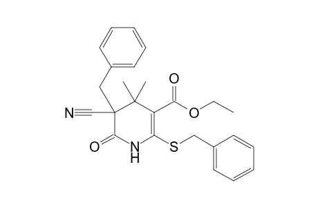 Ethyl 5-benzyl-2-benzylsulfanyl-4,4-dimethyl-6-oxo-5-cyano-1,4,5,6-tetrahydropyridine-3-carboxylate