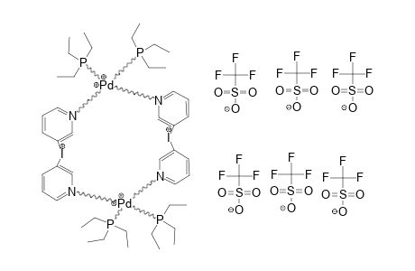 [PD-(CIS-ET3P)2(C10H8N2I)]2-[OTF]6