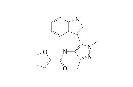 3-[4-(2-Furoylamino)-1,3-dimethylpyrazol-5-yl]indole