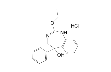 4,5-DIHYDRO-2-ETHOXY-5-PHENYL-1H-1,3-BENZODIAZEPIN-5-OL, MONOHYDROCHLORIDE