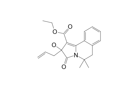 2-ALLYL-2-OXY-3-OXO-5,5-DIMETHYL-1-ETHOXYCARBONYL-2,3,5,6-TETRAHYDROPYRROLO-[2.1-A]-ISOQUINOLINE