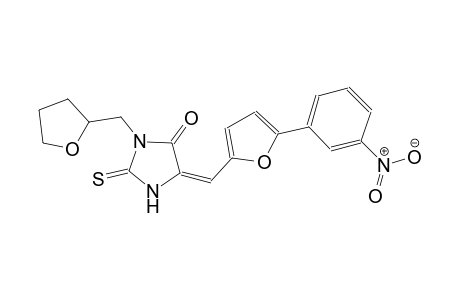 (5E)-5-{[5-(3-nitrophenyl)-2-furyl]methylene}-3-(tetrahydro-2-furanylmethyl)-2-thioxo-4-imidazolidinone