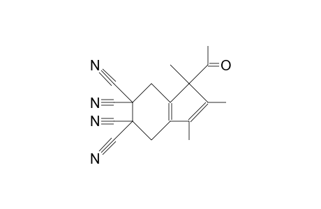 7-Acetyl-3,3,4,4-tetracyano-7,8,9-trimethyl-bicyclo(4.3.0)nona-1(6),8-diene