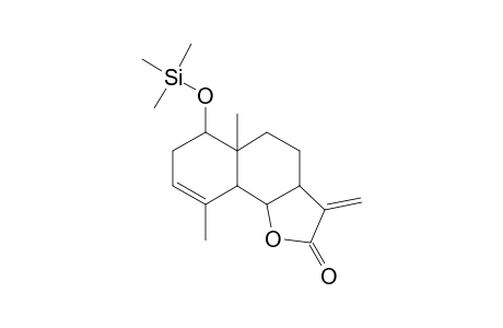 6-Hydroxy-5A,9-dimethyl-3-methylidene-4,5,6,7,9A,9B-hexahydro-3ah-benzo[G][1]benzofuran-2-one, tms derivative