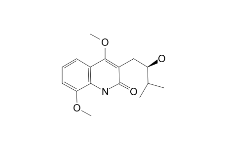 (+)-(2'R)-3-(2'-hydroxy-3'-methylbutyl]-4,8-dimethoxy-2-quinolinone