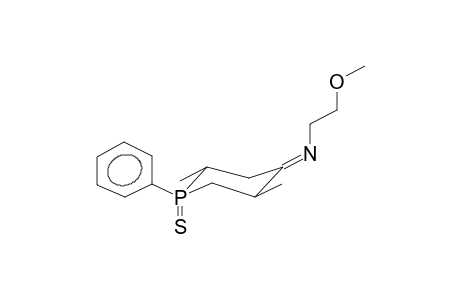 E-2,5-DIMETHYL-1-PHENYL-1-THIOXO-4-(2-METHOXYETHYLIMINO)PHOSPHORINANE