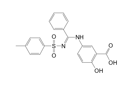 2-Hydroxy-5-[(C-phenyl-N-tosyl-carbonimidoyl)amino]benzoic acid