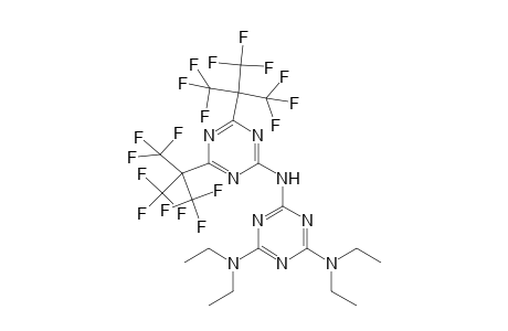 6-N-[4,6-bis[1,1,1,3,3,3-hexafluoro-2-(trifluoromethyl)propan-2-yl]-1,3,5-triazin-2-yl]-2-N,2-N,4-N,4-N-tetraethyl-1,3,5-triazine-2,4,6-triamine