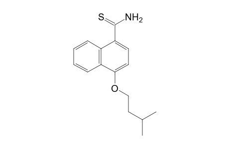 4-(isopentyloxy)thio-1-naphthamide