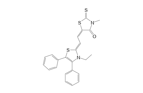 5-[2-(3-Ethyl-4,5-diphenyl-4-thiazolin-2-ylidene)ethylidene]-3-methylrhodanine