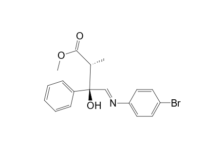 Benzenepropanoic acid, .beta.-[[(4-bromophenyl)imino]methyl]-.beta.-hydroxy-.alpha.-methyl-, methyl ester, (R*,R*)-(.+-.)-