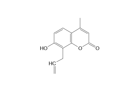 UMBELLIFERONE, 8-ALLYL-4-METHYL-,