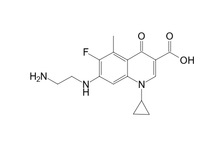 1-Cyclopropyl-1,4-dihydro-6-fluoro-5-methyl-7-[(2-aminoethyl)amino]-4-oxo-3-quinolinecarboxylic acid isomer