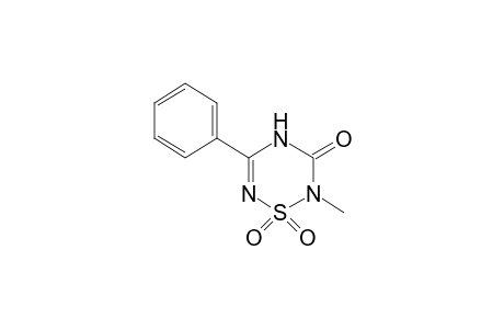 2-methyl-5-phenyl-2H-1,2,4,6-thiatriazin-3(4H)-one, 1,1-dioxide