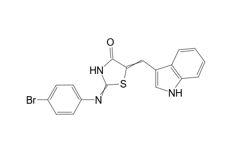 2-(p-bromophenyl)imino-5-(1H-indol-3-yl)methylene-1,3-thiazolidine-4-one