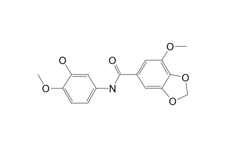 N-(3-Hydroxy-4-methoxyphenyl)-7-methoxy-2H-1,3-benzodioxole-5-carboxamide