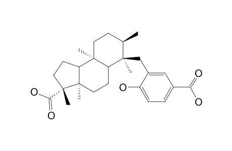 COMNOSTIN-C;5-[(5-CARBOXY-2-HYDROXY)-BENZYL]-11-CARBOXY-2,5,6,8A,11-PENTA-METHYL-DODECA-HYDRO-CYCLO-PENTA-(A)-NAPHTHALENE