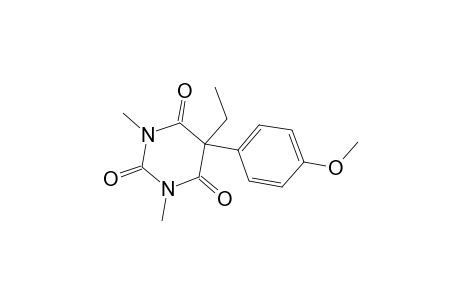 2,4,6(1H,3H,5H)-Pyrimidinetrione, 5-ethyl-5-(4-methoxyphenyl)-1,3-dimethyl-