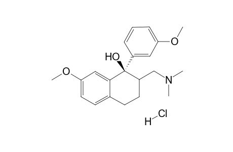 2-(Dimethylaminomethyl)-1-93'-methoxyphenyl)-7-methoxy-1-tetralol - hydrochloride