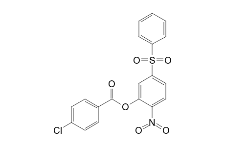 2-nitro-5-(phenylsulfonyl)phenol, p-chlorobenzoate